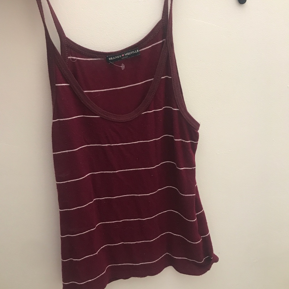 red brandy Melville striped tank top